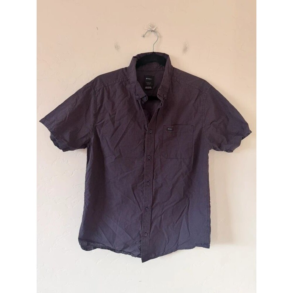 RVCA Button Down Checkered Shirt Size M